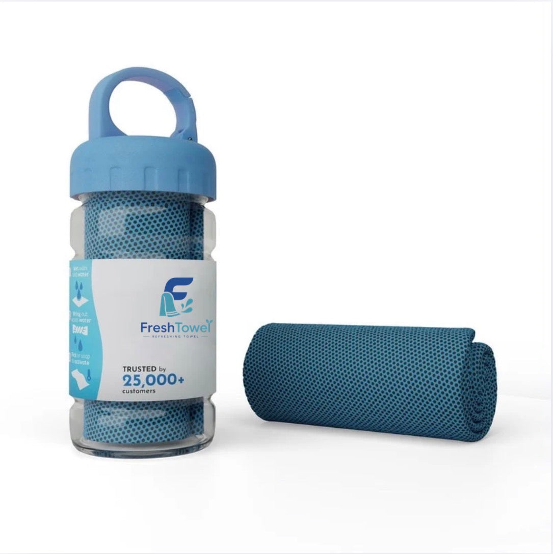Original FreshTowel™ Bouteille Bleu / Rose / Vert / Orange.